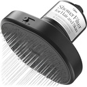 Qure Skincare Filtered Shower Head with Water Filter for Hair and Skin Hydration in 8 Weeks, Removes 99% Chlorine & Heavy Metals, Improve your Beauty Routine - Black