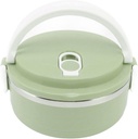 Stainless Steel Insulated Bento Box, Insulation Lunch Box with Silicone Round Breathable Holes, Leakproof and Stackable Lunch Container Box for Home, Office, Picnic, Camping(Dark Green)