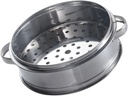 Stainless Steel Food Steamer Basket 22cm Portable Steamer for Home Kitchen for Steamed Buns and Dumplings Sturdy Cookware with Vent Compact and Easy to Use