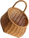 Wall-mounted Woven Hanging Basket for Kitchen Decor Versatile Storage for Fruits Vegetables and Bread Space-saving Design for Home and Outdoor Use