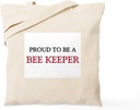 CafePress Proud To Be A Bee Keeper Tote Bag Reusable Natural Beige Canvas Shopping Bag