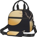 Moon with Gull print Lunch Bag Reusable Insulated Lunch Boxes Cooler Tote Bags For Work Office Picnic Travel