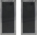 AFF49-CH2 Aluminum Mesh Microwave Oven Grease Filter Replacement for GE Fits for GE JX81H Charcoal Carbon Microwave Filter, 4" x 8-9/16" x 3/8", 2-Pack