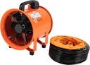 10 Inch Portable Utility Blower Fan, 320W 1518 CFM Heavy Duty Cylinder Axial Exhaust Fan with 16ft Duct Hose, Industrial Ventilator for Ventilating Workshops, Confined Space