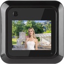 Smart Door Viewer, 2.4 Inch Digital TFT LCD Screen Display 0.3MP 95° Wide Angle Camera Photo Door Viewer, with Storage Function