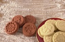 Terra Cotta Cookie Stamps for Baking, Oven & Dishwasher Safe - Cookie Cutter, Molder, Stamper Press, Ideal for Cookies, Polvoron, Pastry, Shortbreads, Butter Maker - Love Designs 3 Pieces