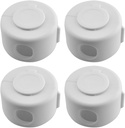 Kisangel Child Safety Door Knob Covers 4pcs Baby Door Handle Cover Child Door Knob Protectors for Easy Installation and Reusable Design,White Pp
