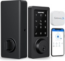 GEONFINO WiFi & Bluetooth Smart Lock with Keyless Entry, Touchscreen Keypad, Auto Lock, Alexa Voice Control, Black