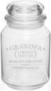 MIP 26 oz Glass Candy Jar Gift Grandpa World's Greatest For Grandfather Father's Day