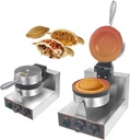 Hamburger Waffle Maker, Ice Cream Burger Maker, With113.0mm Diameter Mold, Double-Sided Heating, 0-5min Timing, Max 300℃, Suitable for Bakeries, Restaurants, Etc.
