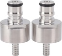 2 PCS Stainless Steel PET Bottle Carbonation CO2 Coupling for Soda Beer Carbonation Forced Carbonation PET Bottle Filling