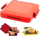 2024 New Microwave Sandwich Grill and Toastie Maker - Press for Bread, Cheese, Grilled Meat - Dishwasher Safe, No Electricity (Red)