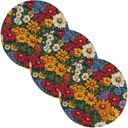 3 Pcs Trivet Hot Plate for Crock Pot 15in Heat Resistant Pad Farmhouse Kitchen Decor alfombrilla de para cocina Beauty Spring Colorful Flower