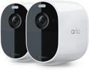 Arlo Essential Spotlight Camera - 2 Count (Pack of 1) Wireless Security, 1080p Video, Color Night Vision, Way Audio, Wire-Free, Direct to WiFi No Hub Needed, Compatible with Alexa, White, VMC2230