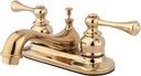 Kingston Brass KB602BL English Vintage 4-Inch Centerset Lavatory Faucet, Polished Brass