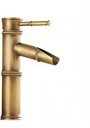 Bathroom Faucet Waterfall Faucet Single Hole Retro Brass Lavatory Faucet Single Handle Bathroom Sink Faucet 1 Hole 1 Hole Bathroom Faucet Brass for Kitchen,Antique C (Color : Antique A)