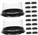 100Pcs Clear Plastic Cake Boxes with Lids Transparent Cake Carrier Containers for Dessert Shops Parties Wedding Packaging