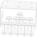 Zerodeko 10-Piece Cake Shooter Set with Rack Plastic Baking Containers for Home Use for Cake Decorating and Food Presentation