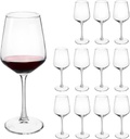 Wine Glasses set of 12, 12 oz Durable Red White Wine Glasses for Wedding, Party, Dishwasher Safe