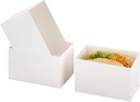 60 Pieces Paper Sandwich Boxes Take Out Containers 4.7x3.1x2.8 Inch Sandwich Cake Boxes for Toast, Donuts, Burgers(White)