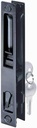 Prime-Line C 1033 Diecast Keyed Patio Sliding Door Handle Set for 1 In. to 1-1/8 In. Thick Sliding Glass Doors, Black (Single Pack)