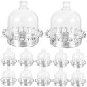 Garneck 12pcs Cupcake Decor Stand Cake Stand Cover Lid for Wedding Birthday Party Display