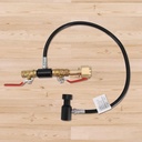 CO2 Tank Bottle Fill Station Connector Kit, CO2 Cylinder Refill Adapter Copper + Plastic for Soda Maker Filling for Sodastream Tank (24 inches Long G1/2(CGA320)), BROLEOxmaob48fhk-02