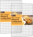 Cooling Racks for Cooking and Baking - 2 PCS 10" x 15" Grid Wire Baking Rack for Oven Cooking, Baking, Grilling, Roasting - Dishwasher Safe Bacon Rack - Fits Jelly Roll Cookie Sheet Pan