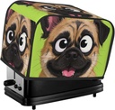 2 Slice Toaster Covers Bread Machine Cover Quilted Dustproof Fingerprint Protectors Small Washable Appliance Cover Dog Funny Face Animal Bread Maker Dust Protection Universal Size
