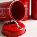 3 Pieces Canister Set Food Storage Canister with Lid Metal Food Storage Canister, Food Storage Jar for Coffee, Sugar, Tea, Spice and More -Red