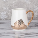 Classic Coffee Tea Sauce Pitcher Sugar and Milk Set Ceramic Milk Jug Porcelain Cream Jug and Sugar Bowl