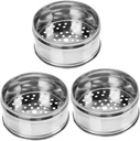 3pcs Stainless Steel Food Steamer Tray Versatile Cooking Container for Steaming Buns Vegetables and Fish Easy to Use Design for Home Cooking