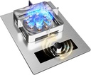 5.2KW Gas Stove, Single Burner Gas Hob Table Top Cooker, 304 Stainless Steel Built-in Gas Stove, Nine-cavity High-fire Timer, with Flameout Protection, Versatile Cooking Optio(LPG)