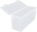 PRETYZOOM Clear Refrigerator Bread Storage Box Medium Sealed Toast Container for Kitchen Organization Drop Food Box for Fridge and Pantry Use