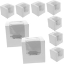 20pcs Transparent Window Cupcake Boxes Cake Packaging for Desserts for Weddings Parties and Special Occasions for Muffins Cookies and Pastries
