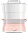 Steamer - Pink Digital Rice Cooker and Food Steamer Electric Food Heater, Food Steamer for Office and Home
