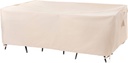 F&J Outdoors Waterproof Anti-UV Heavy Duty Rip-stop Fabric Large Patio Furniture Covers, 126"x83"