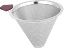 Mikikit 1pc Stainless and Tea Filter for Cups Reusable and Easy to Drip Filter for Home Brewing No Needed Random Style