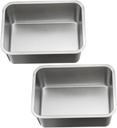 2pcs Stainless Steel Buffet Trays Rectangular Steam Rice Trays Buffet Pans for Food Serving Easy Clean Steel Dish
