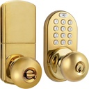 MiLocks DKK-02P Electronic Touchpad Entry Keyless Door Lock, Polished Brass