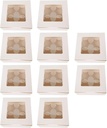 Cupcake Boxes 10sets Cake Boxes with Clear Window Cupcake Carrier for Cookies Cupcakes