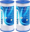 ICEPURE 5 Micron 10" x 4.5" Whole House Sediment Pleated Water Filter Replacement for GE FXHSC, Culligan R50-BBSA, Pentek R50-BB, DuPont WFHDC3001, W50PEHD, GXWH40L, GXWH35F for Well Water, 2PACK