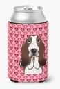 Caroline's Treasures BB5313CC Basset Hound Can or Bottle Hugger Cooler Washable Drink Sleeve Collapsible Beverage Insulated Holder, Can Hugger, Multicolor