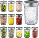 16 oz Wide Mouth Mason Jars, 12 Pack Canning Jars with Airtight Lids, Large Glass Jars for Overnight Oats, Fermenting, Pickling, Jam, Homemade Candles & Home Decor Storage