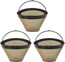 1/3pcs Cone Shape Permanent Coffee Filter Mesh Basket Stainless Steel Reusable Kitchen Coffeeware Coffee Filters Tea Brewer(3pcs)