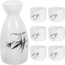 STOBAZA 1set Vintage Japanese Sake Kettle Set Ceramic Sake Set Cups for Entertaining and Home for and Special Occasions