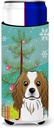Caroline's Treasures Christmas Tree and Cavalier Spaniel Michelob Ultra Koozies for Slim Cans, Multicolor