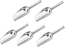 Zerodeko 5pcs Stainless Steel Ice Scoop Shovel Multi-purpose Grain Rice and Ice Cube Scoopers for Parties Weddings and Home Use