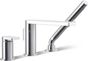 Kohler 73078-4-CP Composed™ Single-Handle Deck-Mount Bath Faucet with Handshower, Polished Chrome