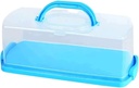 POCHY Fashion bread box Portable Plastic Rectangular Bread Box With Transparent Lid For Carrying And Storage Bread Cake Bread Storage Bread Bin exquisite